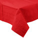 Creative Converting 711031B 54" x 108" Classic Red Tissue / Poly Table Cover Main Thumbnail 2