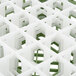 A close up of a white and green plastic grid for a Vollrath Signature XX-Tall Plus Glass Rack.