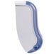 A San Jamar Ultrafold Fusion towel dispenser in white and blue plastic.