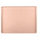 A rectangular light pink Cambro dietary tray.