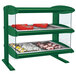 A green Hatco heated zone display case with food in it.
