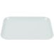 A white rectangular Cambro Camlite tray with a handle.