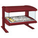 A red Hatco countertop display case with food in it.