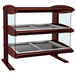 A Hatco countertop heated zone merchandiser with two glass shelves.