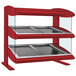 Hatco HZMS-60D Warm Red 60" Slanted Double Shelf Heated Zone Merchandiser - 120/208V Main Thumbnail 2