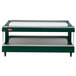A green Hatco countertop heated glass merchandising warmer with a slanted shelf.