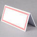 Rectangular Write-On Deli Tent Sign with Red Checkered Border - 25/Pack Main Thumbnail 1