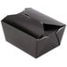 Fold-Pak 01BPBLACKM Bio-Pak 5" x 4" x 3" Black Microwavable Paper #1 Take-Out Containers - 450/Case Main Thumbnail 2