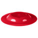 A red Carlisle melamine bowl.