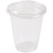 A clear plastic Parfait cup with a flat lid.