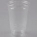 A Solo Ultra Clear clear plastic cup on a white background.
