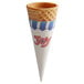 A JOY sugar cone with a waffle cone inside.