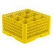 Vollrath TR10FFFF Traex® Full-Size Yellow 9-Compartment 9 7/16" Glass Rack Main Thumbnail 1