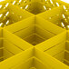 Vollrath TR10FFFF Traex® Full-Size Yellow 9-Compartment 9 7/16" Glass Rack Main Thumbnail 3