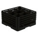 Vollrath TR10FFFA Traex® Full-Size Black 9-Compartment 9 7/16" Glass Rack with Open Rack Extender On Top Main Thumbnail 1