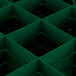 A green plastic grid with 16 square compartments.