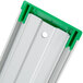 A white and green plastic Unger Hang Up tool holder bracket with green clips.
