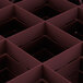 A close up of a burgundy grid with squares.