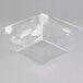 An American Metalcraft clear PET bowl and basket liner in a clear plastic container on a white background.
