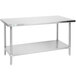 Regency 30" x 60" All 18-Gauge 430 Stainless Steel Commercial Work Table with Undershelf Main Thumbnail 3