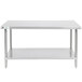 Regency 30" x 60" All 18-Gauge 430 Stainless Steel Commercial Work Table with Undershelf Main Thumbnail 4