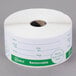 A roll of white paper with green text that reads "Noble Products 2" x 4" Removable Product Day Label"