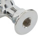 The T&S B-0310 wall mount faucet with a 5 3/4" swivel gooseneck spout and 4-arm handle.