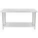 Regency 24" x 60" All 18-Gauge 430 Stainless Steel Commercial Work Table with Undershelf Main Thumbnail 4