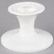 An American Metalcraft white porcelain circular stand with a hole.