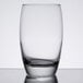 A close-up of a clear Arcoroc Salto highball glass with a reflection.
