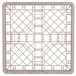 A white square plastic rack with a grid pattern.