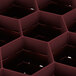 A red hexagonal Vollrath Traex glass rack.