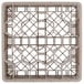 A beige square Vollrath glass rack with a grid pattern.