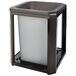 Rubbermaid FG397200SBLE Landmark Series Classic Container Sable Square Polycarbonate Funnel Top Frame with FG395800 Rigid Plastic Liner 35 Gallon Main Thumbnail 1