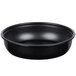 A black Solo wide sauce portion cup with a white background.