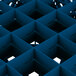 A Vollrath blue plastic grid with squares.