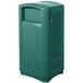 Rubbermaid FG9P9000GRN Plaza Dark Green Square Junior Container with Side Opening Door 35 Gallon Main Thumbnail 3