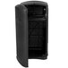 Rubbermaid FG9P9000BLA Plaza Black Square Junior Container with Side Opening Door 35 Gallon Main Thumbnail 3