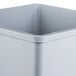 A white square Rubbermaid rigid plastic liner for trash cans.