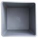 A square grey Rubbermaid rigid plastic liner with a hole in the middle.