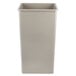 A beige rectangular plastic bin with a square top.