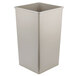 A white rectangular plastic liner with a square top for a Rubbermaid trash can.