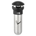 Rubbermaid FG9W3200SSBLA Infinity Stainless Steel with Black Top Wall-Mount Cigarette Receptacle Main Thumbnail 1