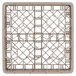 A beige plastic rack with square compartments and a grid pattern.