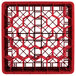 A red plastic Vollrath Traex rack with a grid pattern.