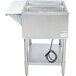 An APW Wyott stainless steel stationary steam table with a sealed well holding two rectangular containers.