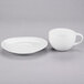 A 10 Strawberry Street white porcelain cup and saucer on a white background.