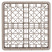 A beige plastic grid with many rows of square compartments.