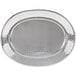 An American Metalcraft stainless steel oval platter with a hammered design.