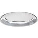 An American Metalcraft stainless steel oval tray with a hammered surface.
